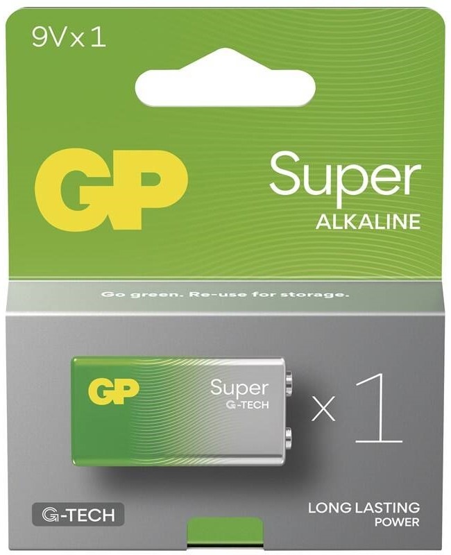 Baterie alkalická GP Super 9V (6LR61), 1 ks