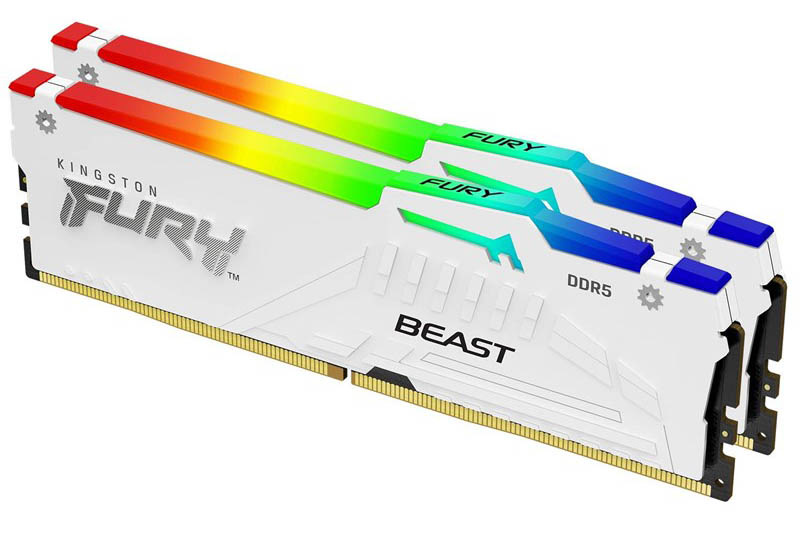 DIMM Kingston FURY Beast White RGB EXPO 64 GB (2× 32 GB) (KF560C30BWEA2-64)