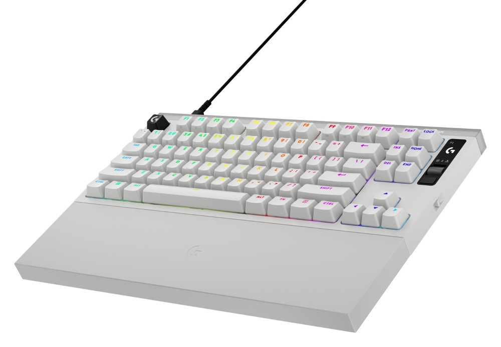 Klávesnice Logitech PRO X2 RAPID, US INT'L bílá Klávesnice Logitech PRO X2 Rapid s opěrkou zápěstí a RGB podsvícením