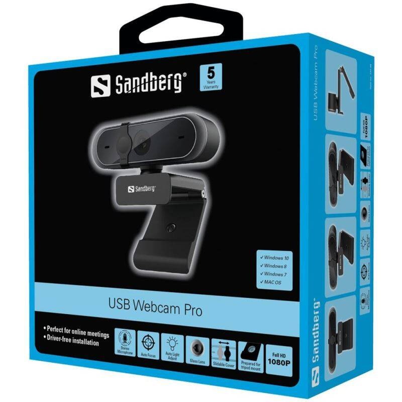 Webkamera Sandberg Webcam Pro černá