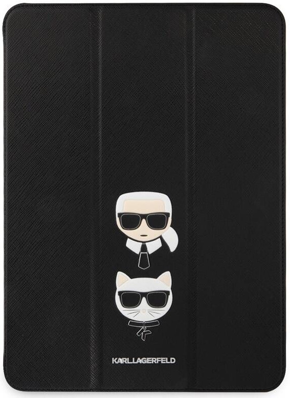 Pouzdro na tablet Karl Lagerfeld and Choupette Head Saffiano na Apple iPad Pro 11" černé