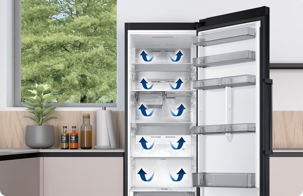 Chladnička Samsung RR39C7BJ5S9/EF Inoxlook Lednice s nákresem rovnoměrného chlazení All-around Cooling