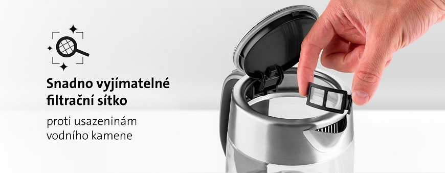 Rychlovarná konvice ETA Crysten 4154 90000 sklo Rychlovarná konvice ETA Crysten, filtrační sítko