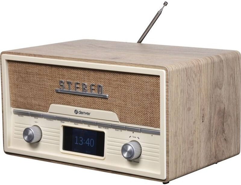 Radiopřijímač DAB+/CD Denver MDA-525LW hnědý
