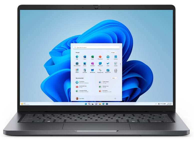 Notebook Dell Pro 14 v šedé barvě.