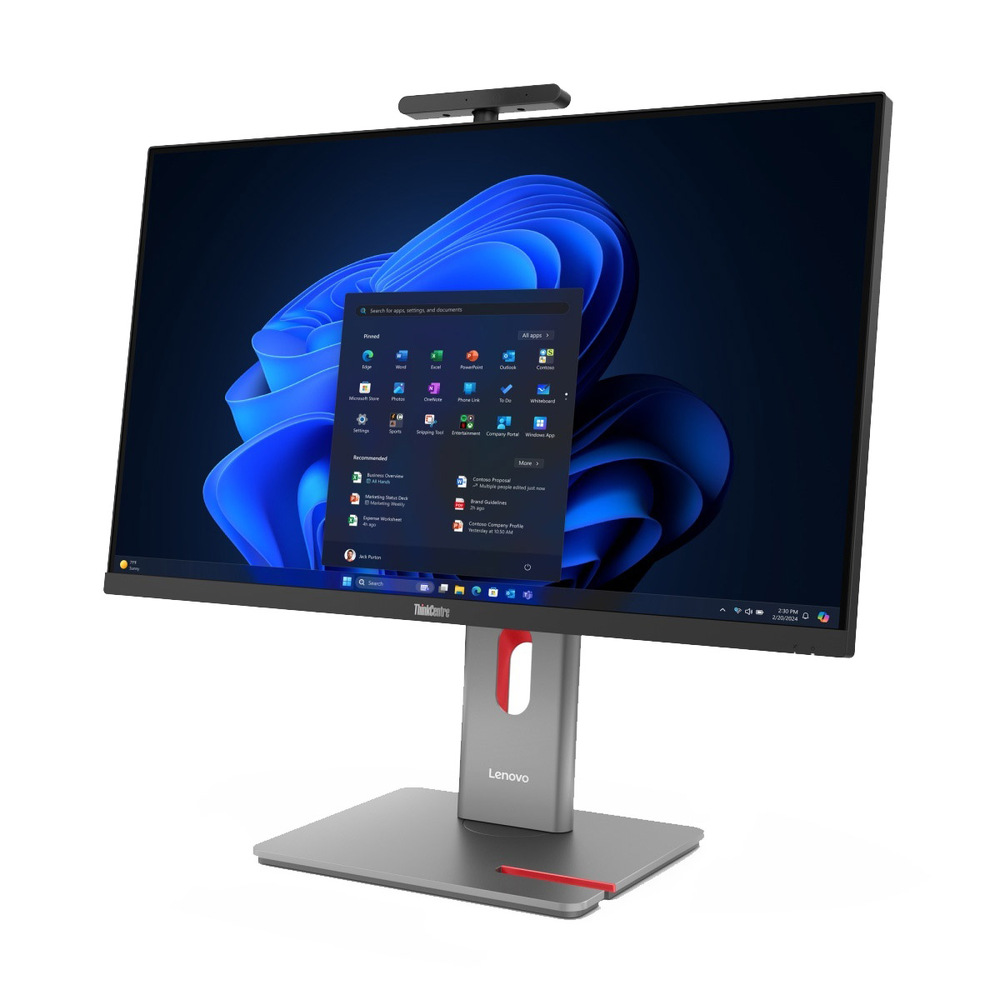 All In One počítač Lenovo M90a Pro Gen 6 v černo-šedém provedení.