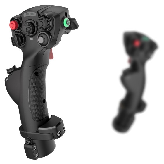 Joystick Moza Racing MHG Flightstick hliník Moza Racing MHG Flightstick má také Z-osu se snímaním pomocí Hallova senzoru