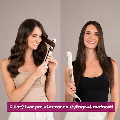 Žehlička na vlasy Beurer Iconic Pro HS70 zlatá/béžová Žehlička disponuje zaobleným tvarem