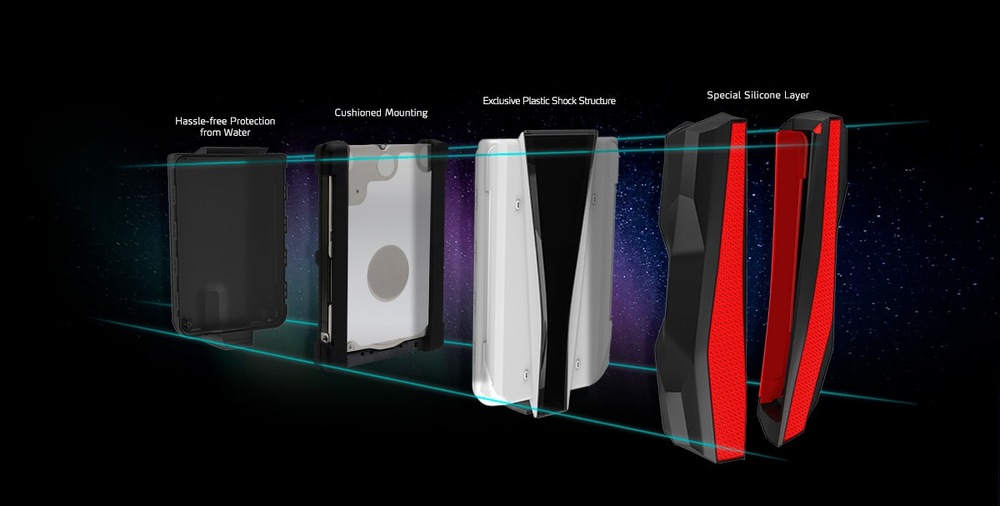 Externí pevný disk 2,5" ADATA HD770G 1TB červený