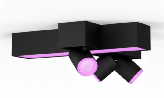 Bodové svítidlo Philips Hue Centris White and Color Ambiance 3 Spot černé