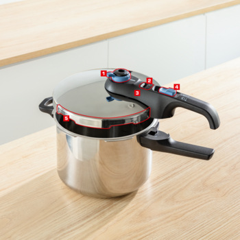 Tlakový hrnec Tefal Secure Trendy P2584401, 8 l nerez