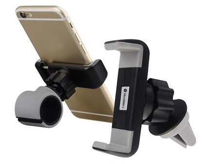 Držák na mobil GoGEN MCH640, univerzální, 2v1 černé/šedé