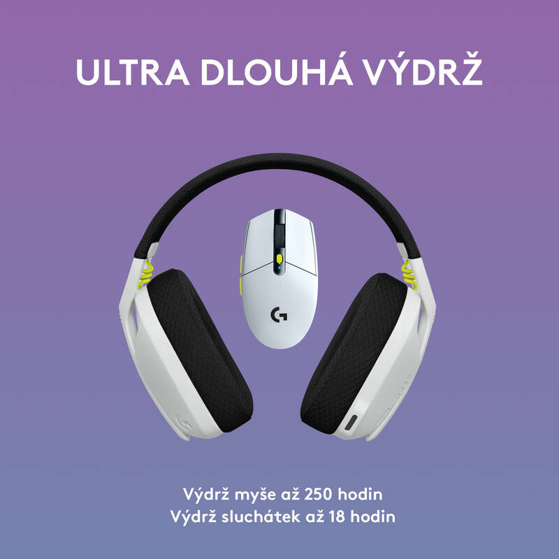 Headset Logitech Wireless Gaming Combo G435 + G305 bílý Headset Logitech Wireless Gaming Combo G435 + G305 bílý