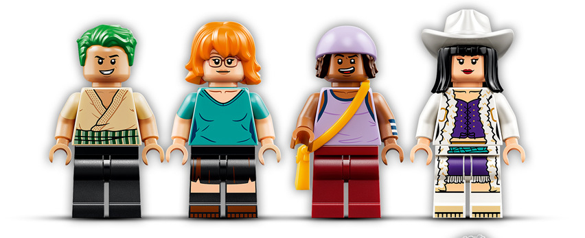 Osm minifigurek LEGO v čele se Zorem, Nami, Garpem a Kobym umožní rozehrát pestrá dobrodružství na palubě i mimo ni.