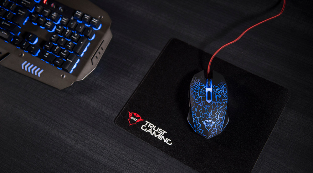 Myš Trust GXT 105 Izza Illuminated černá