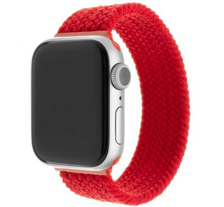 Řemínek FIXED Nylon Strap na Apple Watch 38/40/41 mm, velikost XS červený fixed nylon strap