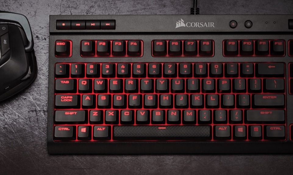 Klávesnice Corsair K63, Cherry MX Red, US černá Klávesnice Corsair K63, Cherry MX Red, US černá