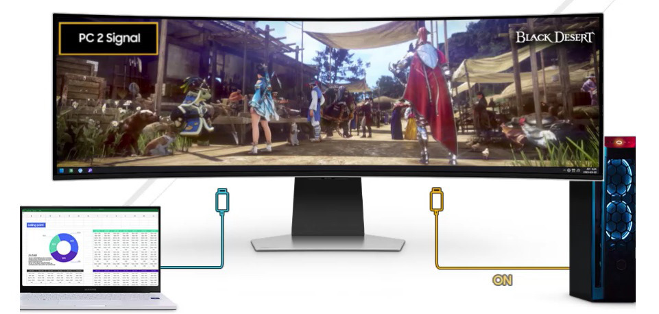 Herní monitor Samsung Odyssey OLED G9 stříbrný