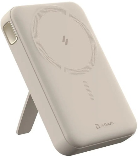 Powerbanka ADAM Elements VIONTA C2 Pro 8-in-1 10000 mAh béžová Powerbanka Adam Elements s výklopným stojánkem, pohled ze zadní strany.