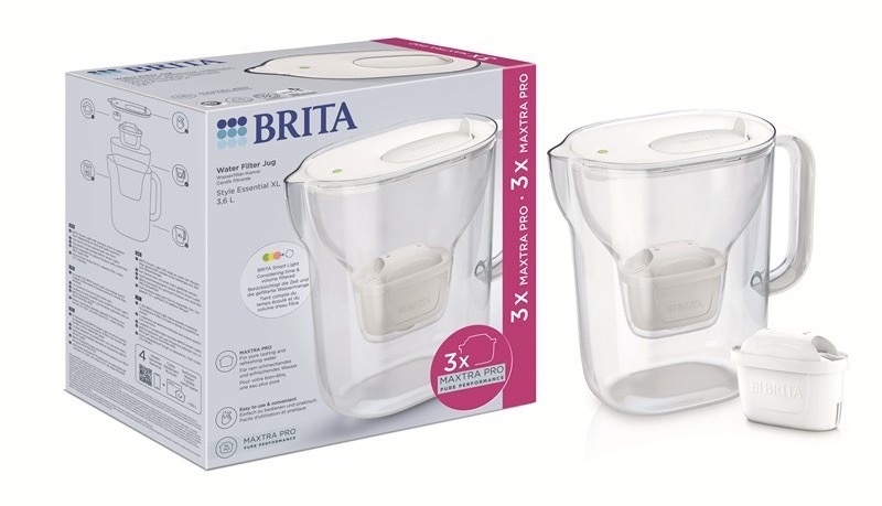 Filtrační konvice BRITA s objemem 3,6 l, bílá barva