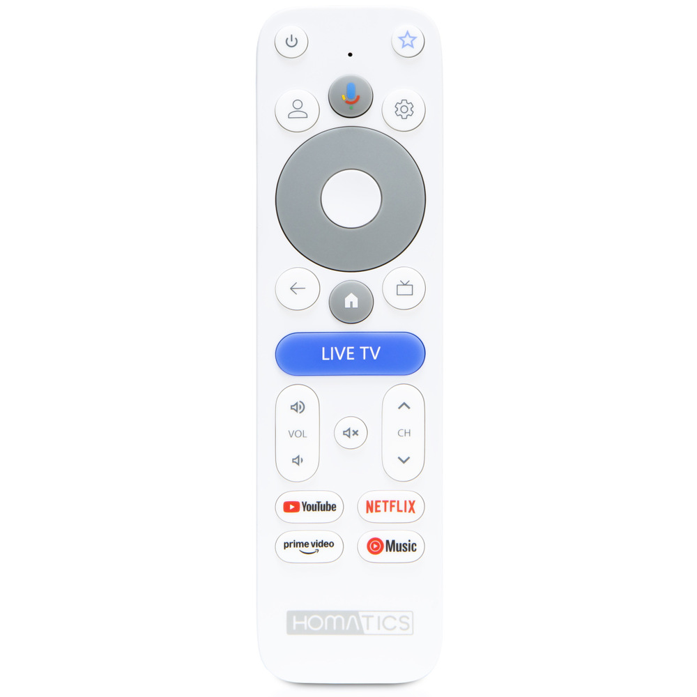 Multimediální centrum HOMATICS Dongle Lite 4K V2 bílý Multimediální přehrávač Homatics Dongle Lite 4K V2 je dodáván s dálkovým ovladačem