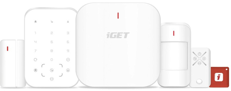 Alarm iGET SECURITY M6-4G Premium, bílý bezdrátový zabezpečovací systém se senzory