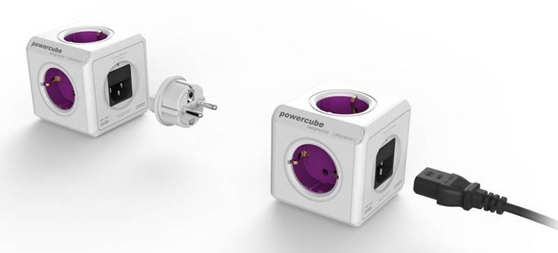 Cestovní adaptér Powercube ReWirable + Travel Plugs fialový Cestovní adaptér Powercube ReWirable + Travel Plugs