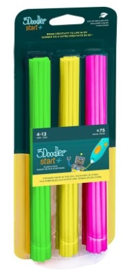 Náplň 3Doodler ECO-PCL pro 3D pero Start+ 75ks - neon