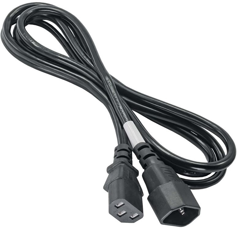 Kabel Akyga prodlužovací, tří pólový, 1,8 m - černý