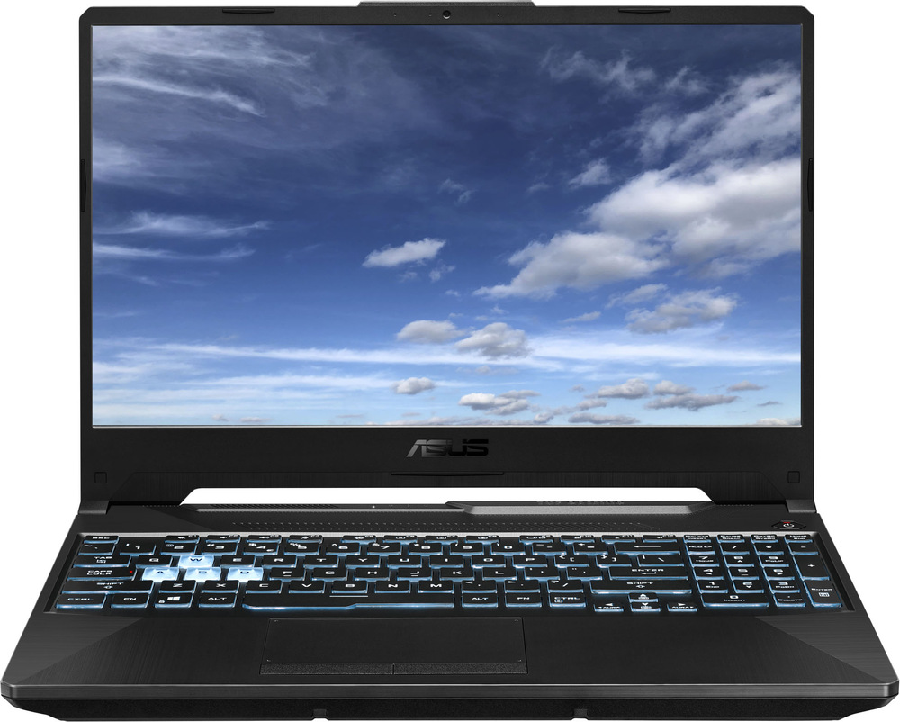 Notebook Asus TUF Gaming A15 v černé barvě.