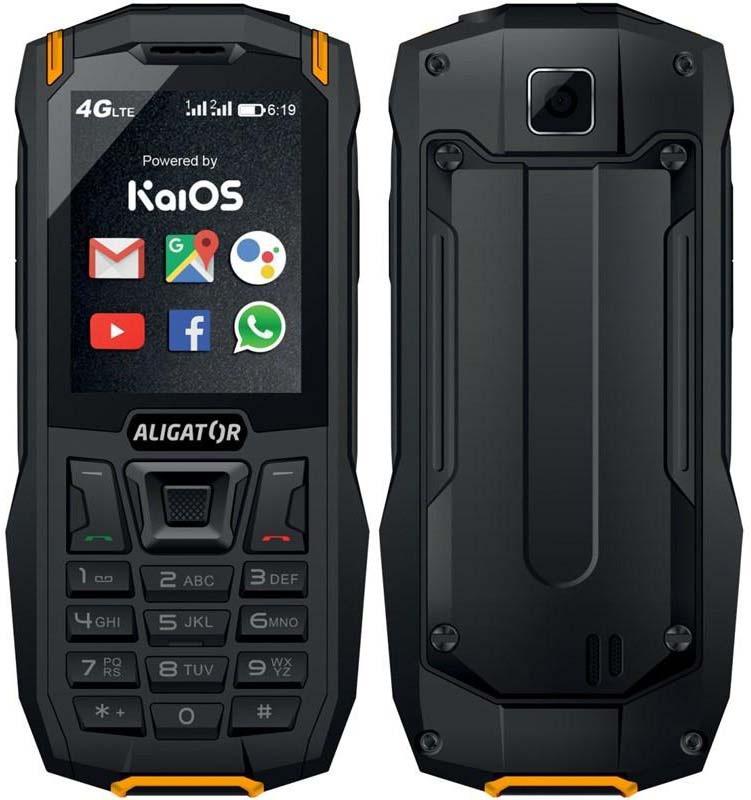 Mobilní telefon Aligator K50 eXtremo černý/oranžový