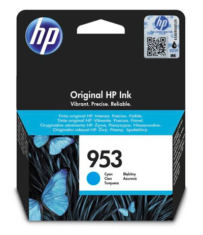 Inkoustová náplň HP 953, 700 stran azurová