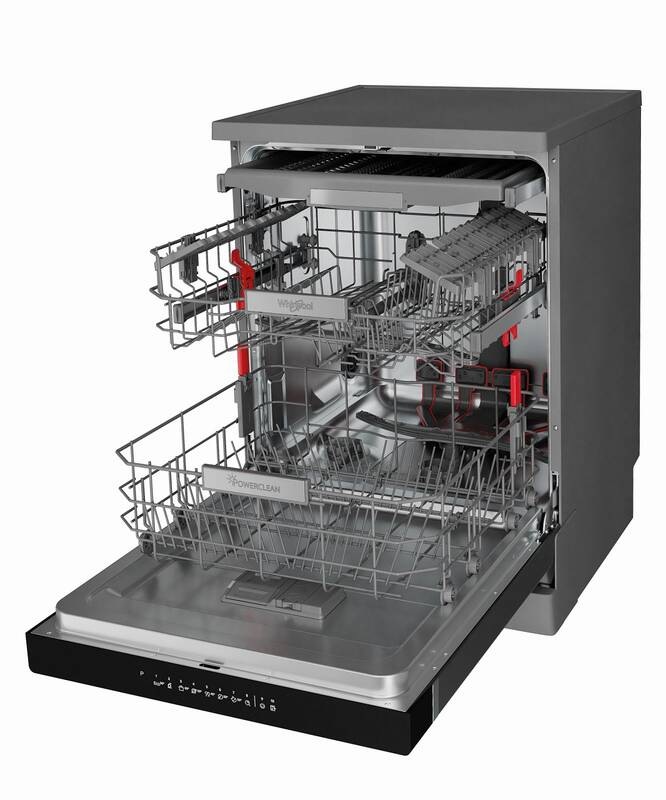 Myčka nádobí Whirlpool WFO 3T133 PF X, sklopné prvky, koše, zásuvky