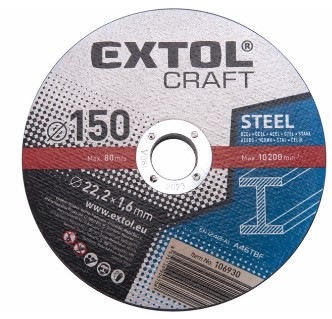 Řezný kotouč Extol Craft 106930 150x1,6x22,2mm (5 ks)