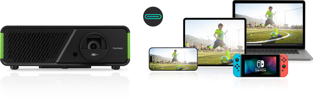Projektor ViewSonic X2-4K černý/zelený