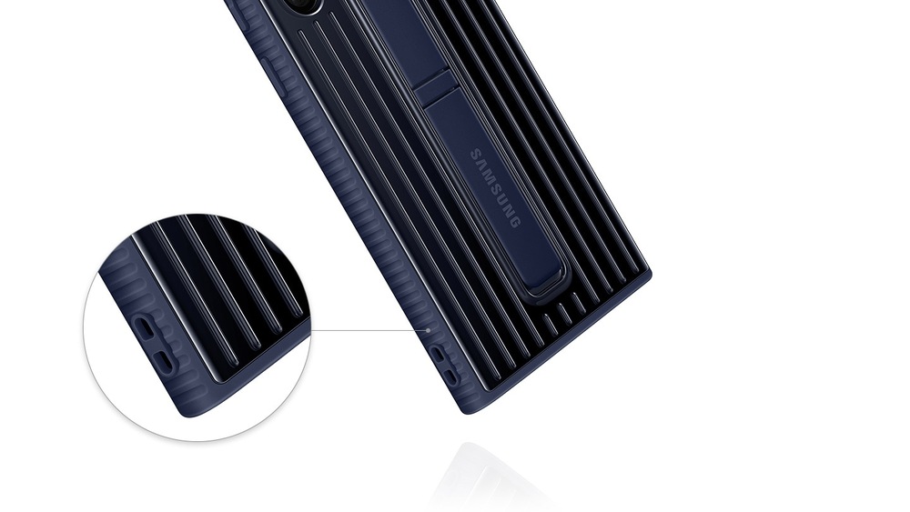 Kryt na mobil Samsung Standing Cover na Galaxy S22 Ultra bílý