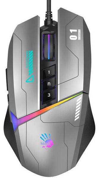 Myš A4Tech Bloody W60 Max Activated, 12000 DPI, USB šedá