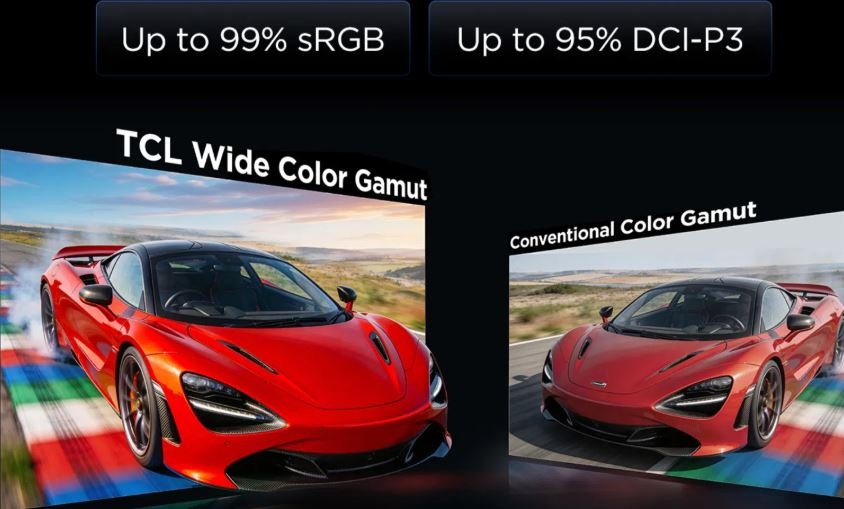 Herní monitor TCL 27P2A Pro šedý Samozřejmostí jsou bohaté a přirozeně působící barvy, TCL Wide Color Gamut přináší krásné zobrazení.