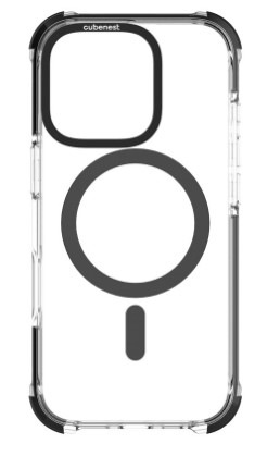 Kryt na mobil Cubenest MagPro Strong Guard s MagSafe na Apple iPhone 16 Pro černá/průhledná