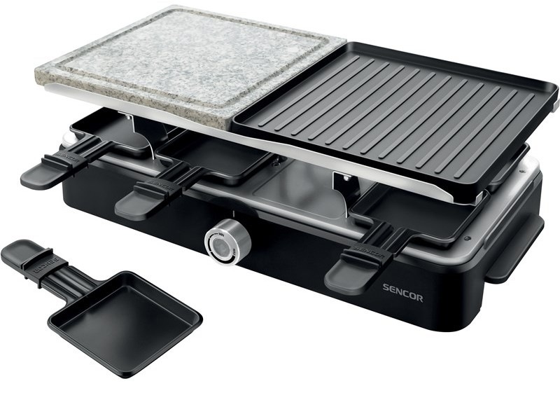 Raclette gril Sencor SBG 0260BK s výkonem 1400 W