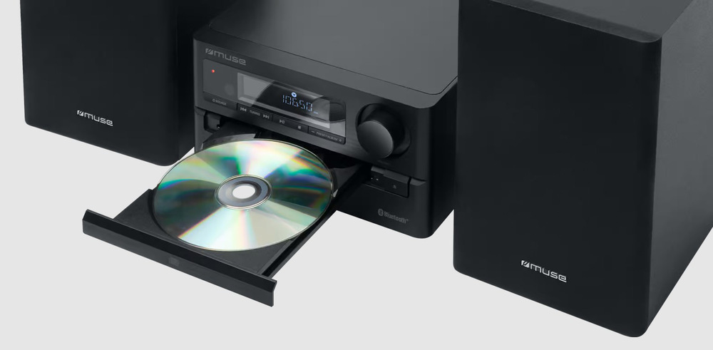 Mikrosystém MUSE M-62FB černý Široká podpora CD, USB a Bluetooth umožňuje pohodlné přehrávání hudby z různých zdrojů.