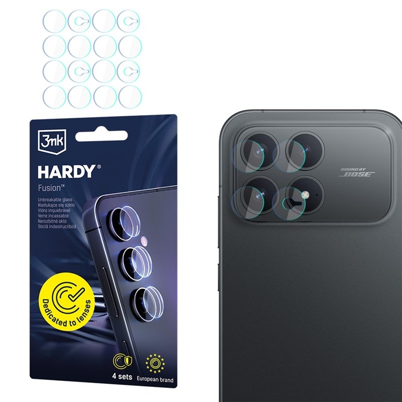 Ochranné sklo čočky fotoaparátu 3mk Poco F8 Pro - Hardy Fusion Lens Protection - průhledné