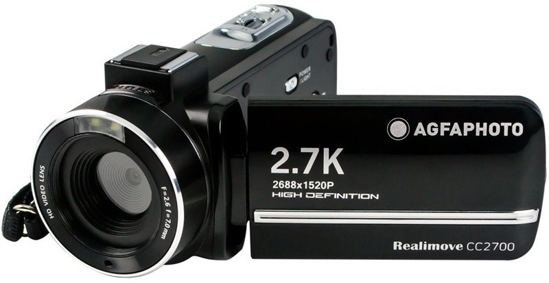 Videokamera AgfaPhoto Realimove CC2700 černá Digitální videokamera AgfaPhoto Realimove CC2700 s rozlišením 2.7K.