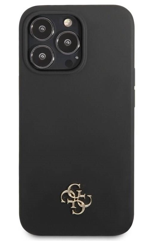 Kryt na mobil Guess 4G Metal Logo na Apple iPhone 13 Pro černý