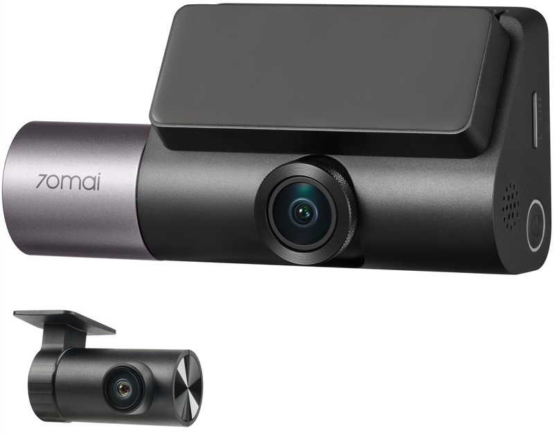 Set kamery do auta 70mai 4K T800, zadní kamery RC24 a paměťové karty, černá barva