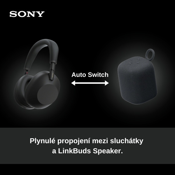 Sluchátka Sony WH-1000XM6, Noise Cancelling černá Propojení s reproduktorem LinkBuds Speaker