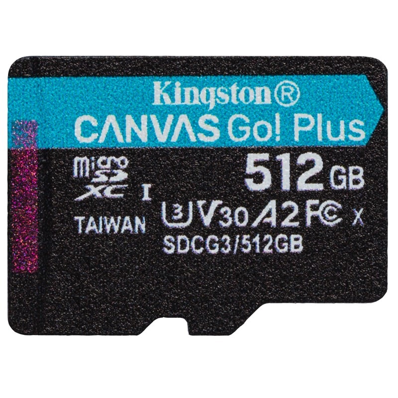 Paměťová karta Kingston Canvas Go! Plus MicroSDXC 512GB UHS-I U3 (170R/90W)