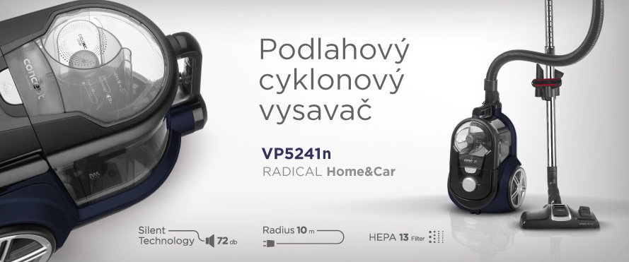 Podlahový vysavač Concept VP5241N 4A Radical Home&Car modrý Bezsáčkový vysavač Concept VP5241N 4A Radical Home&Car