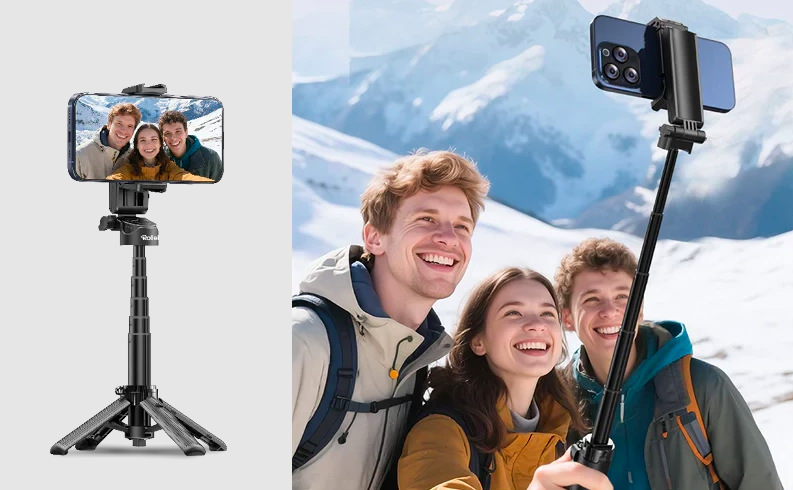 Rollei Easy Creator SmartGrip jako selfie tyč pro skupinové fotografie v exteriéru