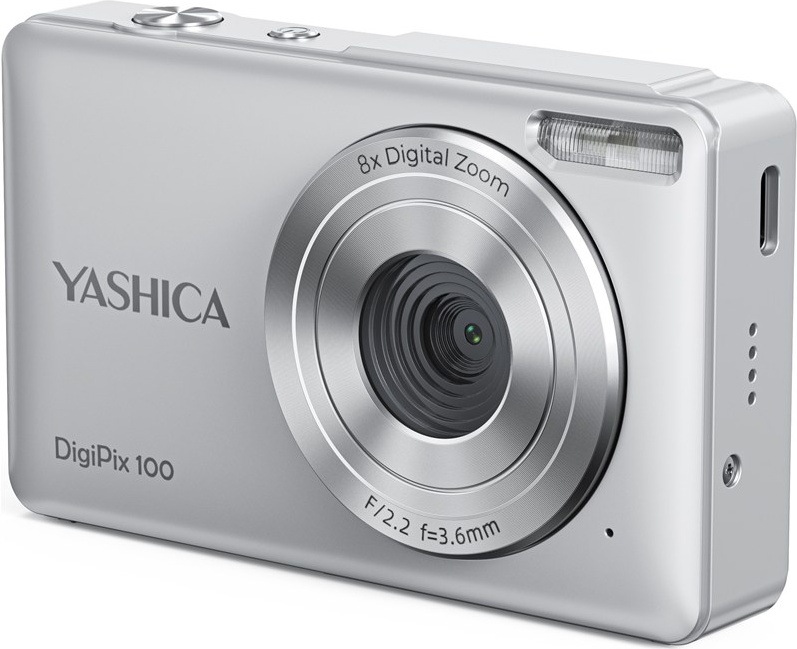 Digitální fotoaparát Yashica DigiPix 100, stříbrná barva